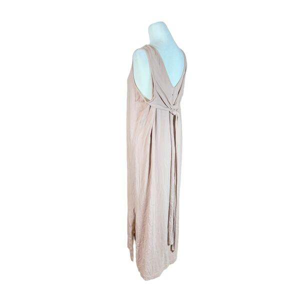 Cuyana Maxi Dress Women XL Rosy Pink Pima Cotton Stretch Flowy Minimal Neutral - Picture 4 of 10